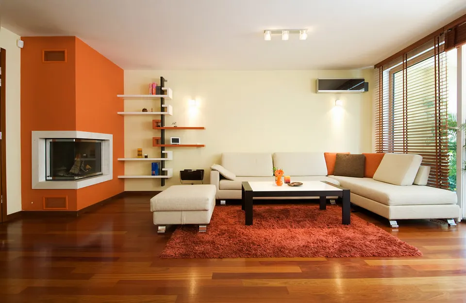 Living modern, luminos, încălzit cu propan
